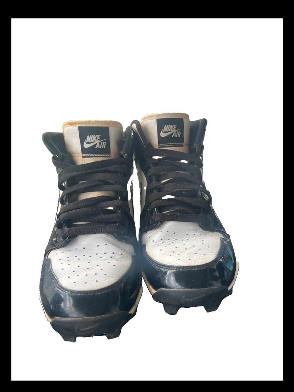 Nike Air Jordan 6 Youth Kids' Black White High-Top Cleats Worn Once